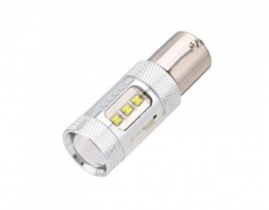 Bec Led BA15S 50W Rosu Cu Leduri Cree 12V-24V - Img 2