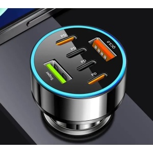 Incarcator Auto 6 in 1, Port USB Fast Charge QC3.0, 4 x USB C Type - Img 4