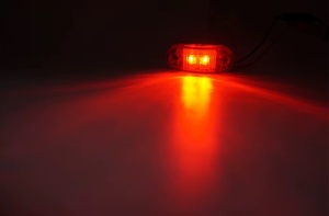 Lampa Led Semnalizare Camion Remorca Rosu 12-24V - Img 2