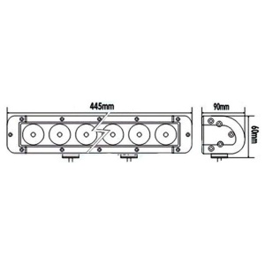 LED Bar Auto Offroad 100W/12V-24V, 8500 Lumeni, 17"/44 cm, Combo Beam 12/60 Grade - Img 3