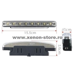 Lumini de zi DRL 8 Led 0.6W - Img 2