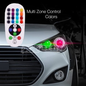 Set 2 Becuri Pozitie RGB cu Telecomanda - Img 1