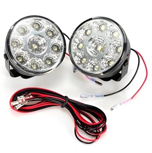 Set 2 Lumini De Zi Rotunde 9 Led 0.5W 12V