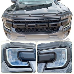 Set 2 Ornamente Faruri Ford Ranger T9 Wildtrak Negru Mat - Img 7