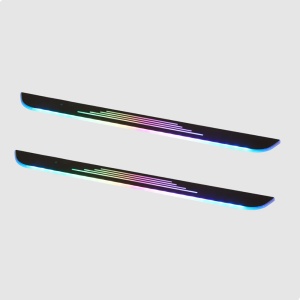 Set 2 Praguri Iluminate Universale RGB Auto cu Banda Dublu Adeziva, Incarcare USB-C, 25 Moduri - Img 2
