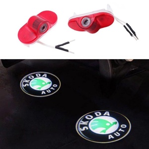 Set 2 Proiectoare Logo Dedicate Skoda Octavia 2 2004 - 2013 - Img 2