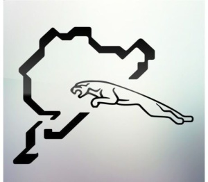 Sticker auto geam Jaguar logo