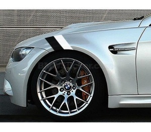 Sticker ornament auto BMW Flag - Black/White