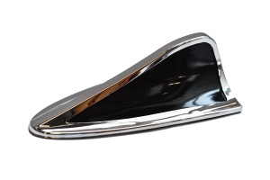 Antena Auto Coada De Rechin Ornamentala Argintiu Negru