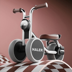 Bicicleta De Echilibru Haler Pentru Copii 1-6 Ani, Gri Grafit - Img 3