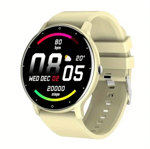 Ceas Smartwatch Fitness ZL02D Android/iOS IP67 Galben - Img 1