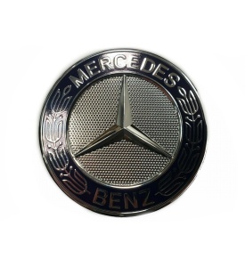 Emblema Capota Mercedes Crom Neagra