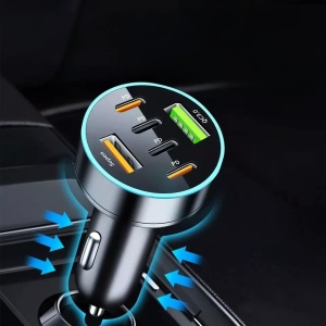 Incarcator Auto 6 in 1, Port USB Fast Charge QC3.0, 4 x USB C Type - Img 5