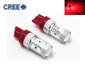 Led Auto ROSU T20 (7440) Canbus 30W 12-24V Leduri CREE Cu O Singura Intensitate - Img 1