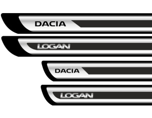 Set Protectii Praguri Crom - Dacia Logan - Img 1