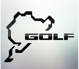 Sticker auto geam Golf