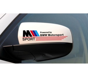 Sticker oglinda Powered By BMW