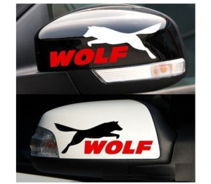 Sticker oglinda Wolf