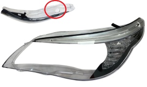 Sticla Far Stanga Pentru BMW Seria 5 E60/E61 LCI Far Xenon Cu Adaptiv (2007-2010)
