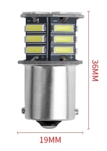Bec Led BA15S P21W Rosu 1156 Cu 21 SMD 7020 12V - Img 4