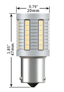 Bec Led Semnalizare P21W BA15S Super Canbus 45 SMD 3030 12-24V - Img 8