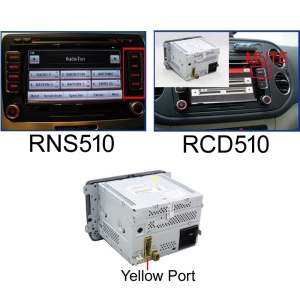 Cablu Interfata Video, Convertor CVBS‑RGBS Pentru Montare Camera Marsarier Aftermarket La RNS510 si RCD510 - Img 2