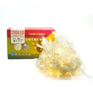 Instalatie Craciun Tip Turturi, 200 LED, 7 M, Alb Cald - Img 10