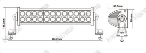 LED Bar Auto Offroad 72W/12V-24V, 5280 Lumeni, 13,5"/35 cm, Combo Beam 12/60 Grade - Img 4