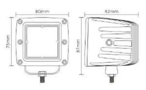 Proiector LED Auto Offroad 18W/12V-24V, Patrat, 1320 Lumeni, Flood Beam 90 Grade - Img 3