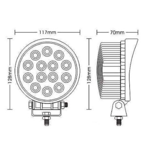 Proiector LED Auto Offroad 42W/12V-24V, 3080 Lumeni, Rotund, Spot Beam 30 Grade - Img 4