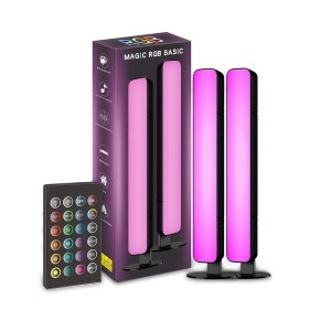 Set 2 Lampi Birou RGB, 28 LED, 5V, Telecomanda, USB - Img 1
