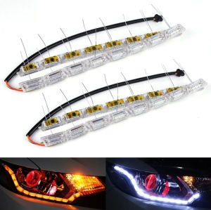 Set 2 Lumini De Zi Flexibile Cu Semnalizare Cu 16 Module Cu Leduri V2