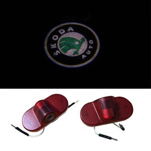 Set 2 Proiectoare Logo Dedicate Skoda Octavia 2 2004 - 2013 - Img 3