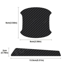 Set 8 Protectii Zgarieturi Manere Usa Carbon - Img 4