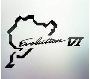Sticker auto geam Evolution VI