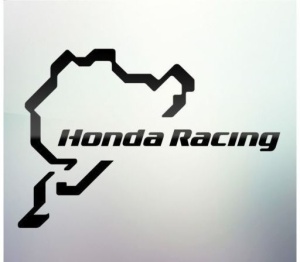 Sticker auto geam Honda Racing