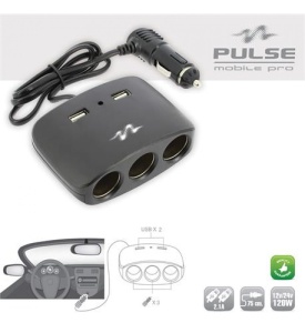 Adaptor Bricheta 3 Iesiri + 2 Usb Negru - Img 2
