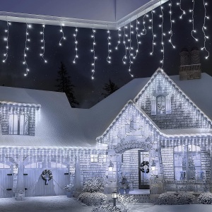 Instalatie Craciun Tip Turturi, 200 LED, 7 M, Alb Rece - Img 6