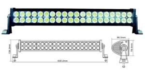 LED Bar Auto Offroad 120W/12V-24V, 8800 Lumeni, 21,5"/55 cm, Combo Beam 12/60 Grade - Img 2