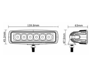 Proiector LED Auto Offroad 18W/12V-24V, 1320 Lumeni, Lungime 16 cm, Spot Beam 25 Grade - Img 4