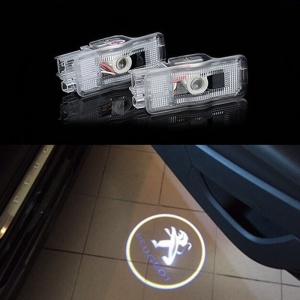 Set 2 Proiectoare Logo Dedicate Peugeot 307, 306, 207, 206, 1007, 408, 508, 5008, 607