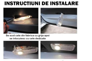 Set 2 Proiectoare Portiera LED Logo Dedicate Audi A6 A7 A8 Q3 - Img 5