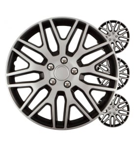 Set 4 Buc Capace Roti Dakar Negru Argintiu 17" - Img 1
