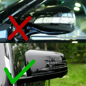 Set Capace Oglinda Batman Style Pentru Mercedes-Benz W204, W212, W221, W246, W176, GLK, GLA, CLA - Img 8