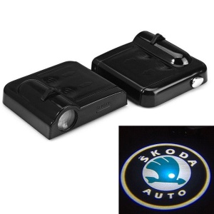 Set Proiectoare Led Logo Universale Skoda - Img 1