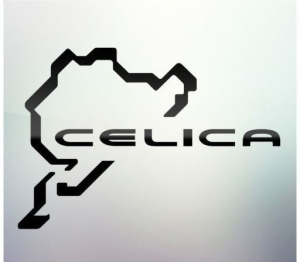 Sticker auto geam Celica