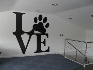 Sticker decorativ perete - Love Paw