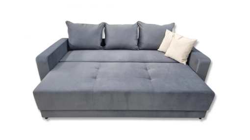 Canapea extensibila cu lada Atena 3 loc grey - Img 3