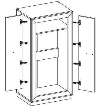 Dulap 2 usi Fox FX 1 egger si mdf negru - Img 2