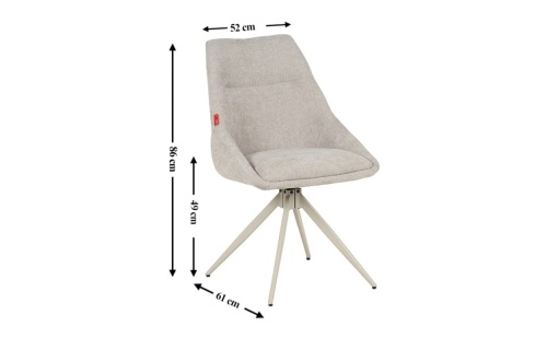 Scaun rotativ DCM0108 gri deschis - Img 5
